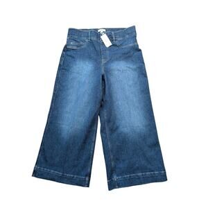 SPANX Cropped wide leg Jeans, Size Women's 1X, Blue Stretchy Denim, NWT